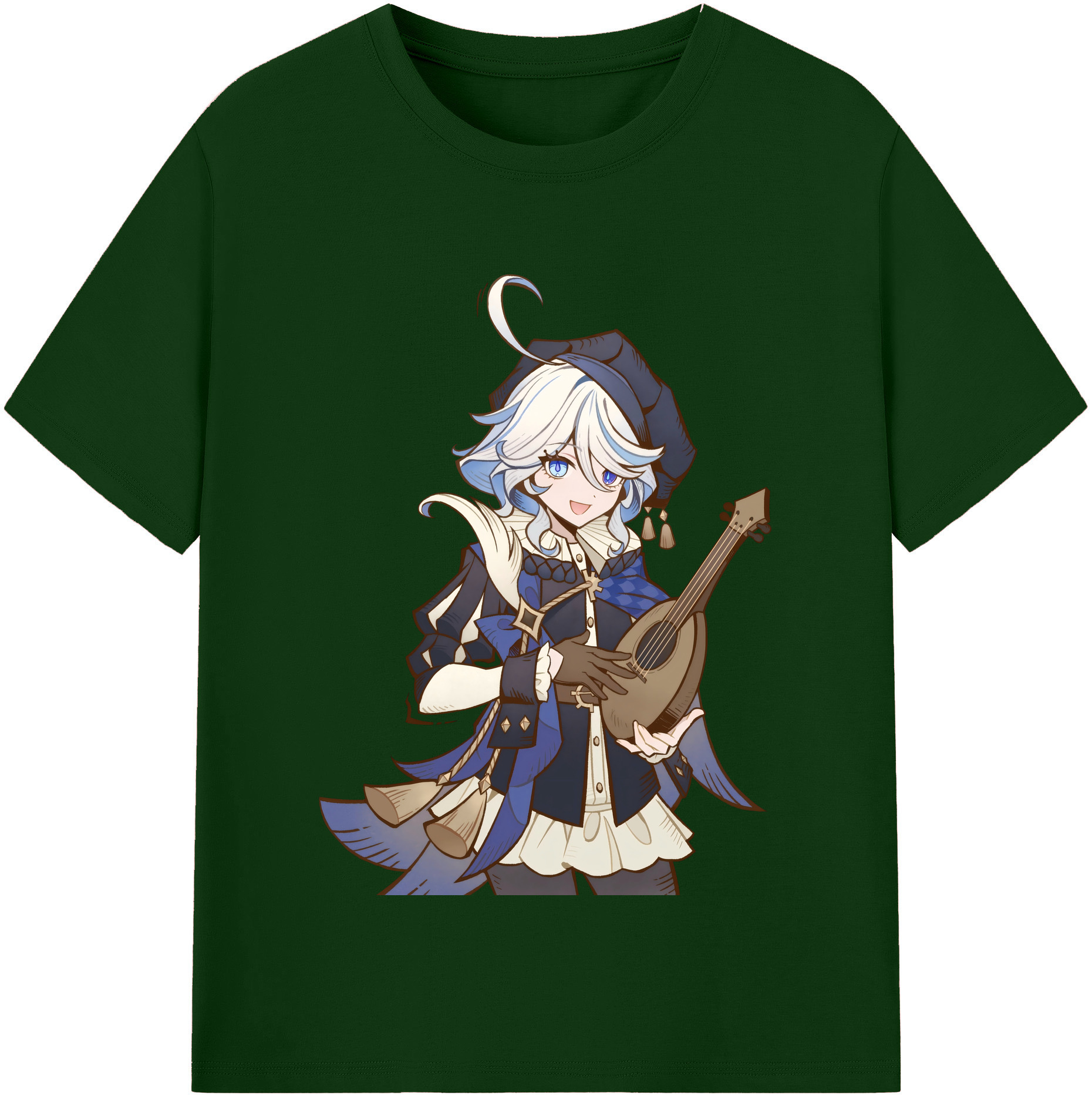 げんし神 フリーナ genshin Furina 綿100％半袖Tシャツ（フロントプリント）
